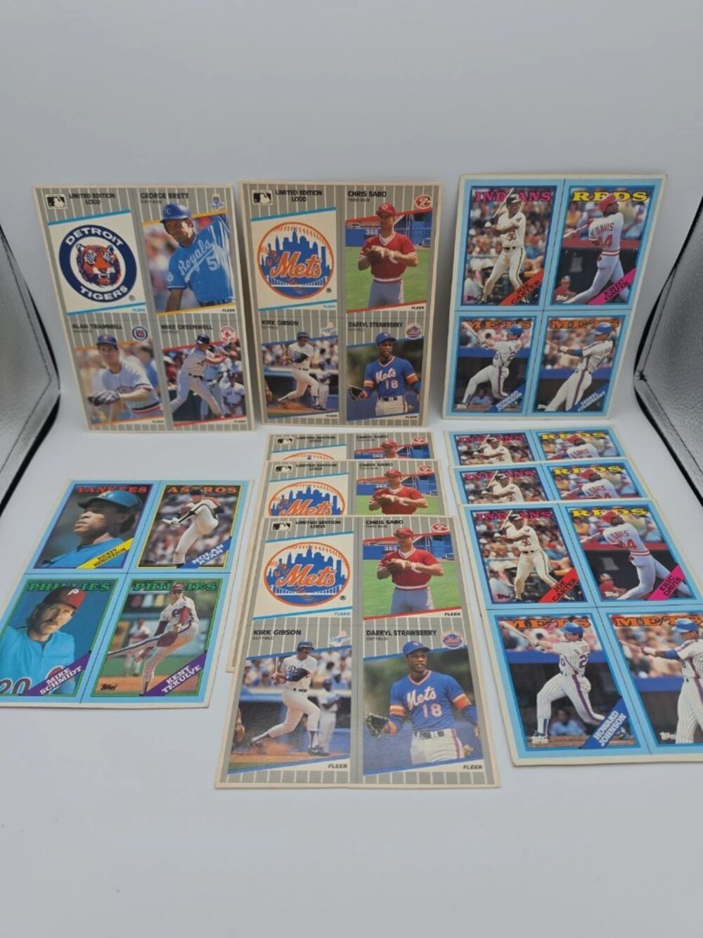 Strawberry Gibson Ryan Brett Carter 1988 89 Topps Fleer Box Bottoms Lot Of 10